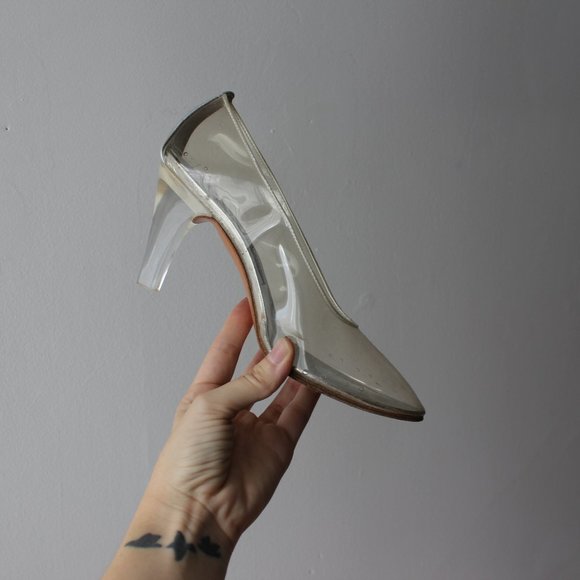 Stuart Weitzman Shoes - Stuart Weitzman Clear Jelly Heels Size 6.5